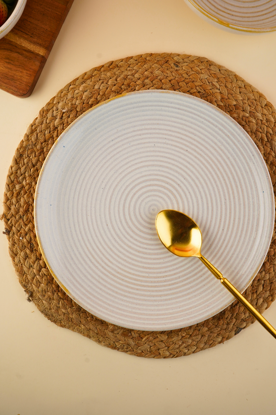 pearl white dinner plate made by ceramic 