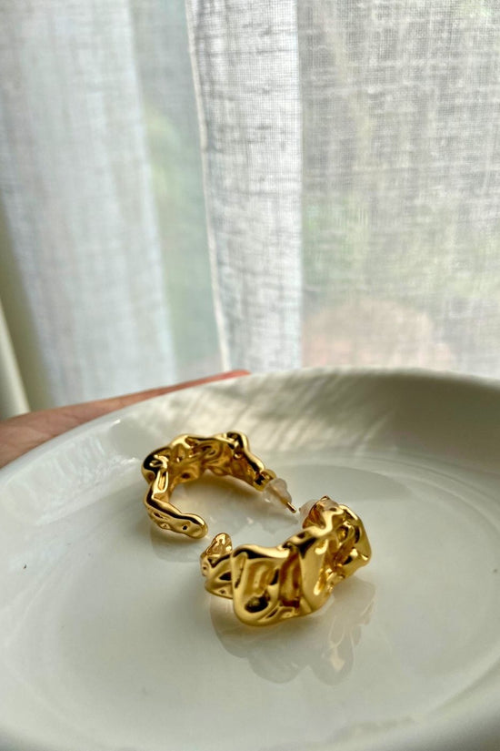 Crinky Crumble Earrings handmade in Inida