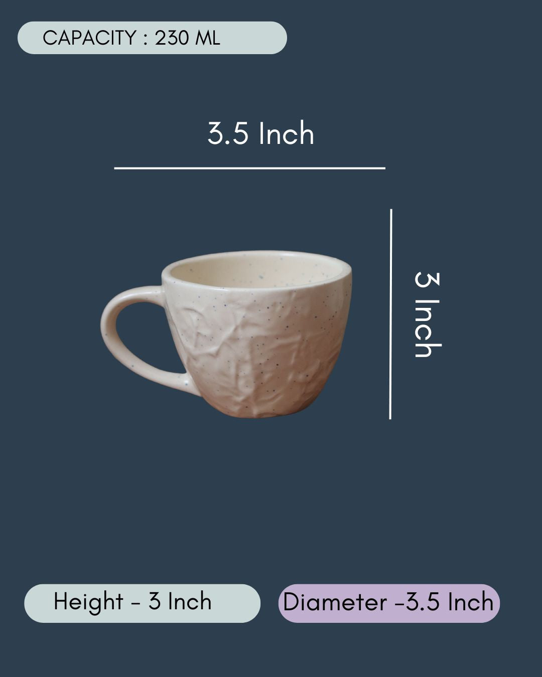Cream Textured Mug