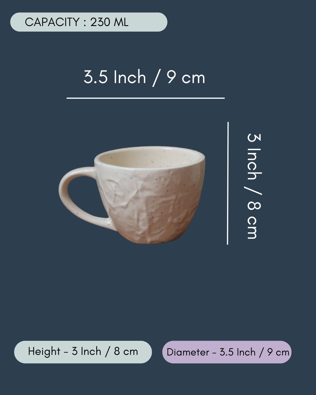 Cream Textured Mug