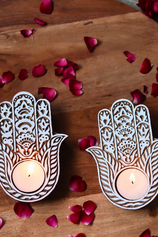 wooden tea light holder