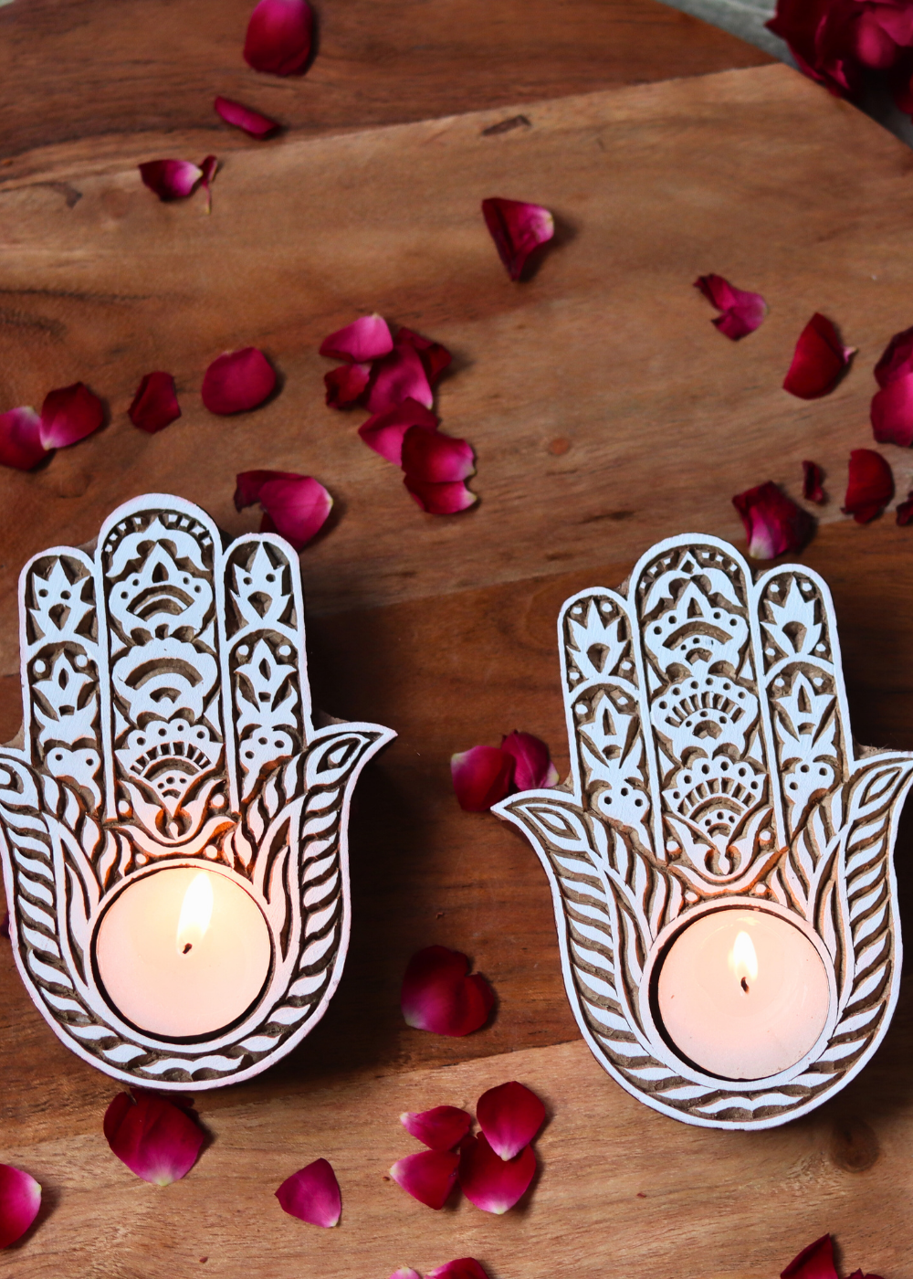 wooden tea light holder