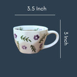 lavender fields mug with all  measurements