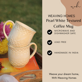 Pearl white coffee mug specifications