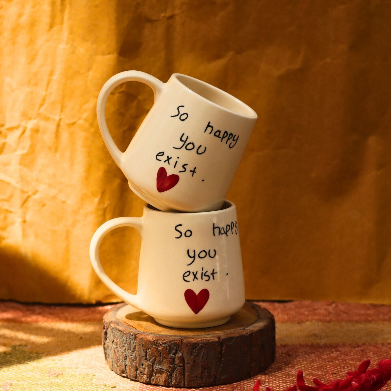 Handmade So happy you Exist sweetheart Mug