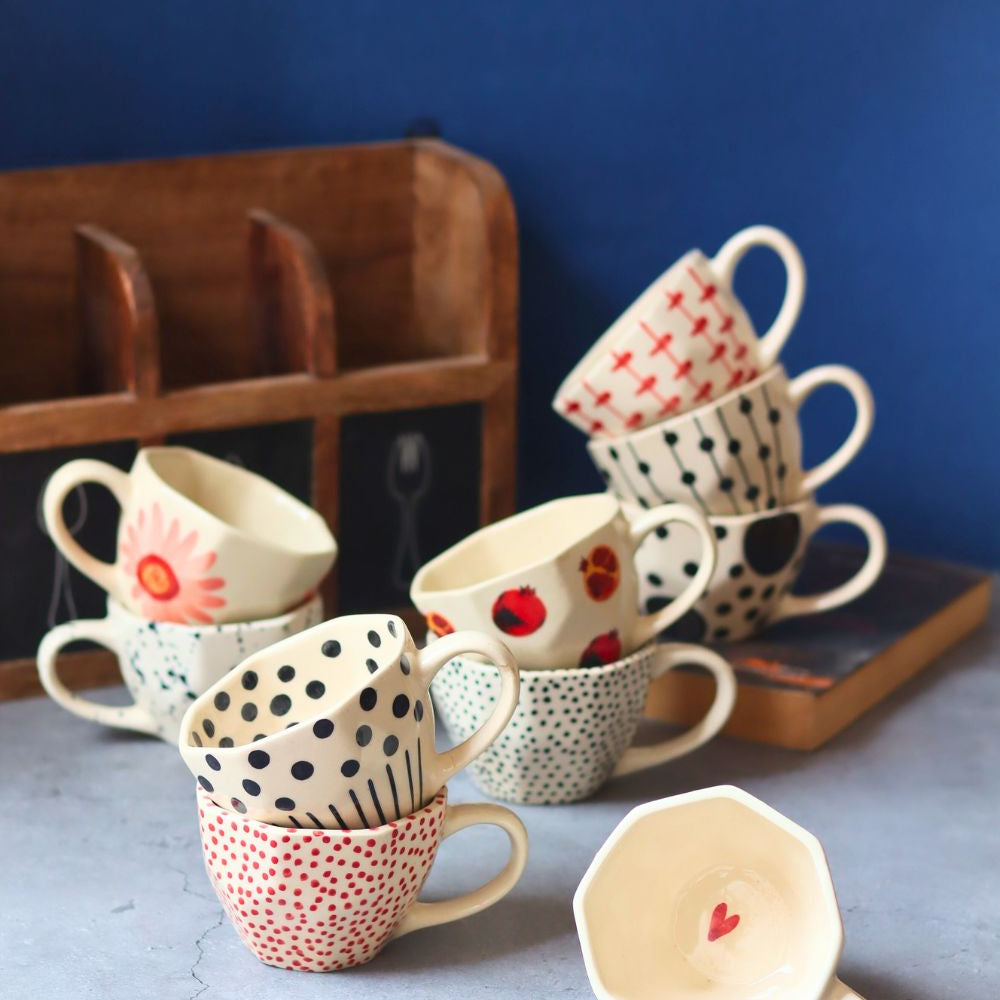 Set of 10 Morning Mingle Mugs (for the price of 7) made by ceramic