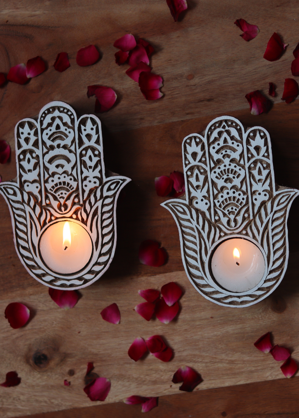 wooden candle holder