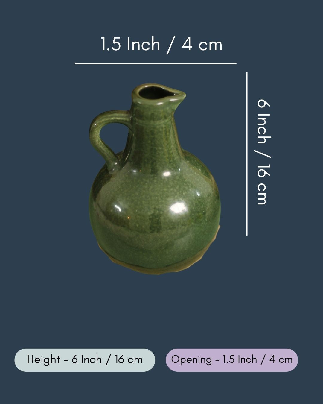 Green Vintage Milk Jug