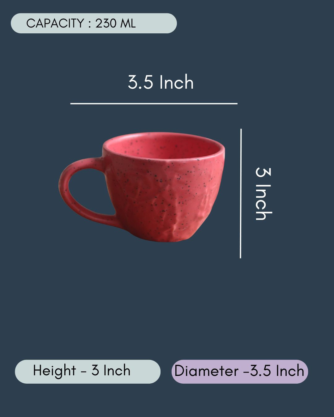 Red Textured Mug