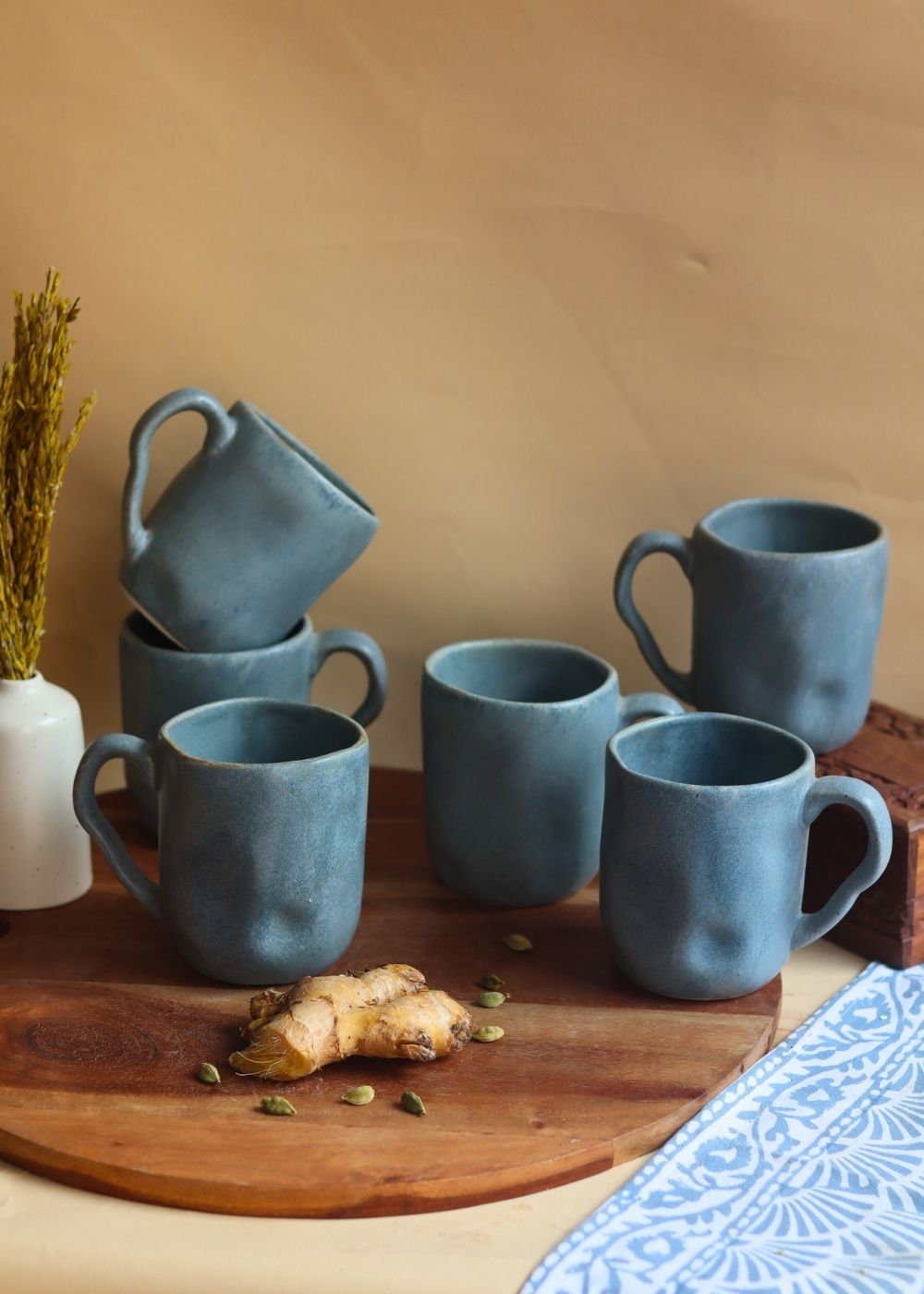 Earthy Wavy Mug - Set of 6 with premium quality material