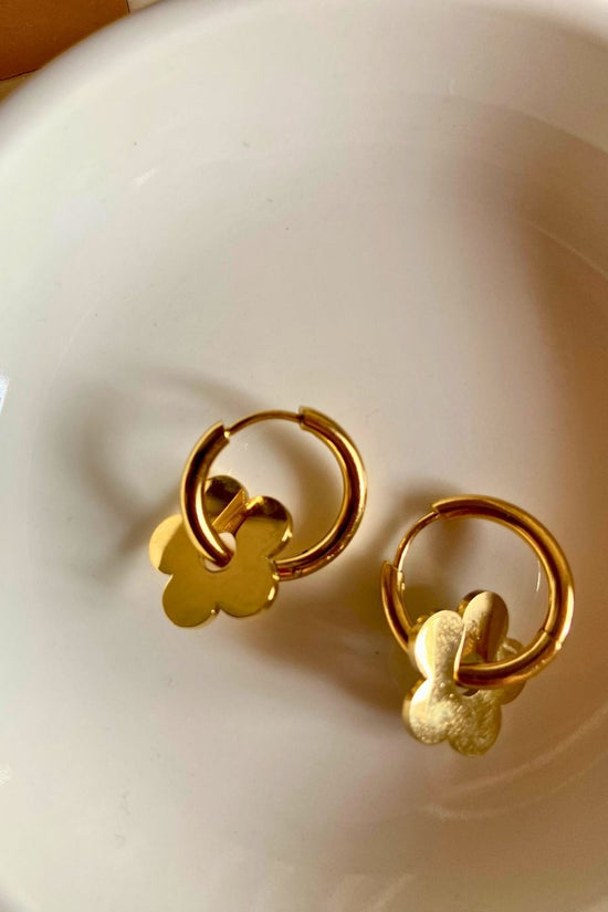 Anti tarnish Floral Drop Earrings