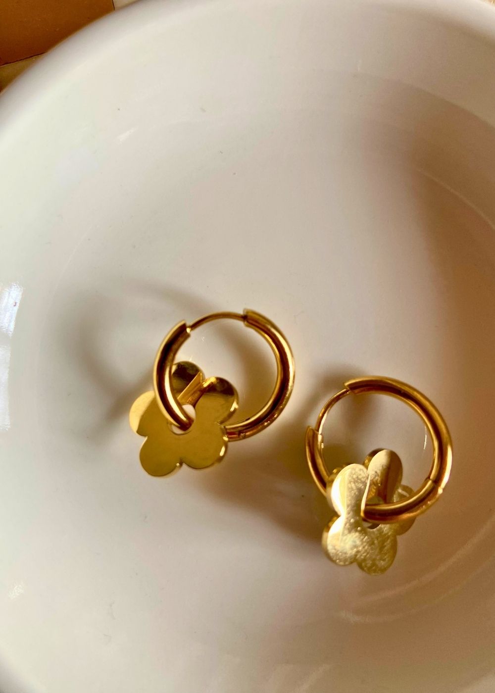 Anti tarnish Floral Drop Earrings