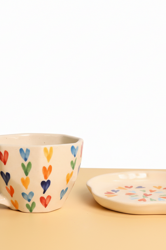 #LOVEISLOVE Mug & #LOVEISLOVE Handmade dessert Plate
