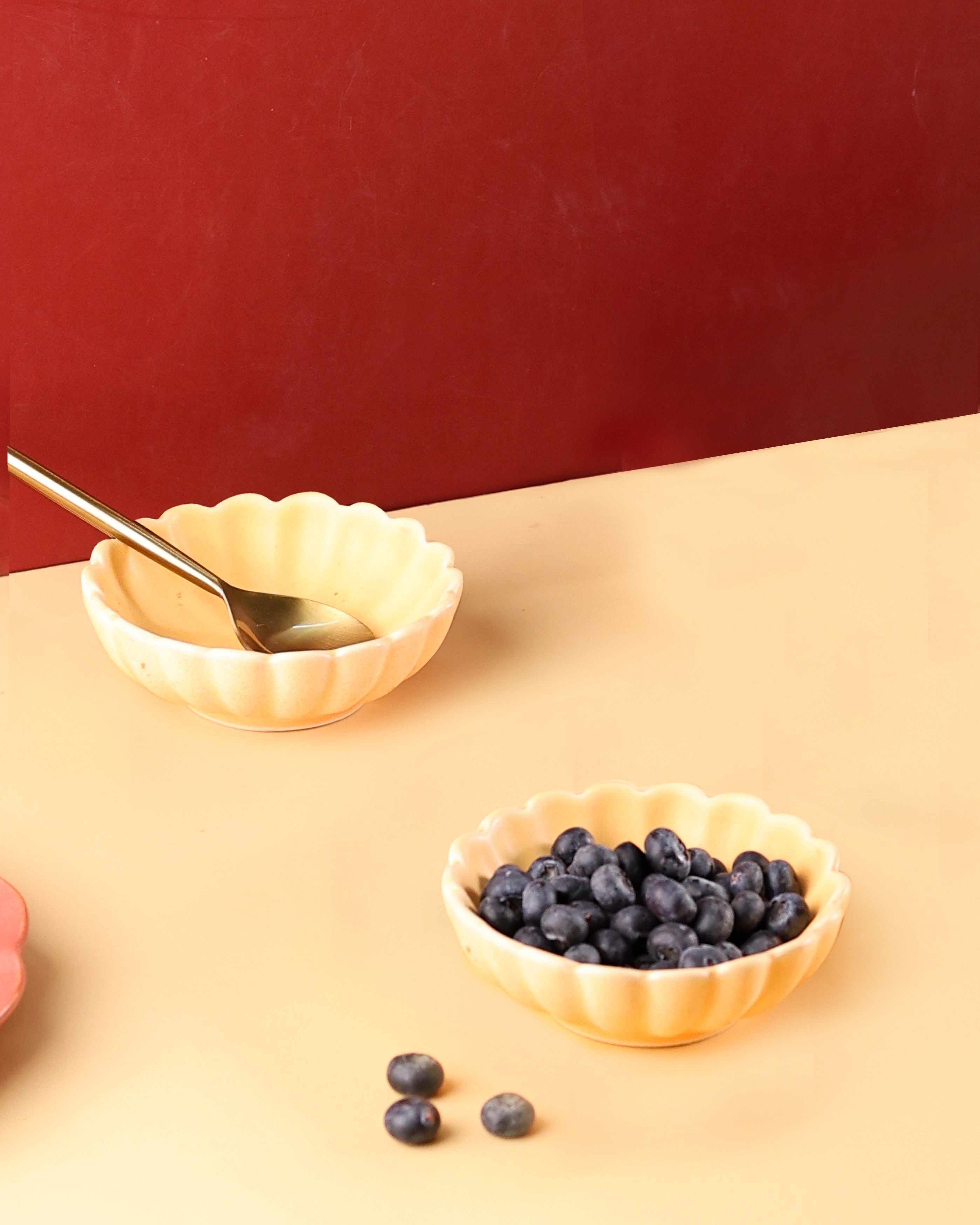 Genda phool ice cream bowl with berries