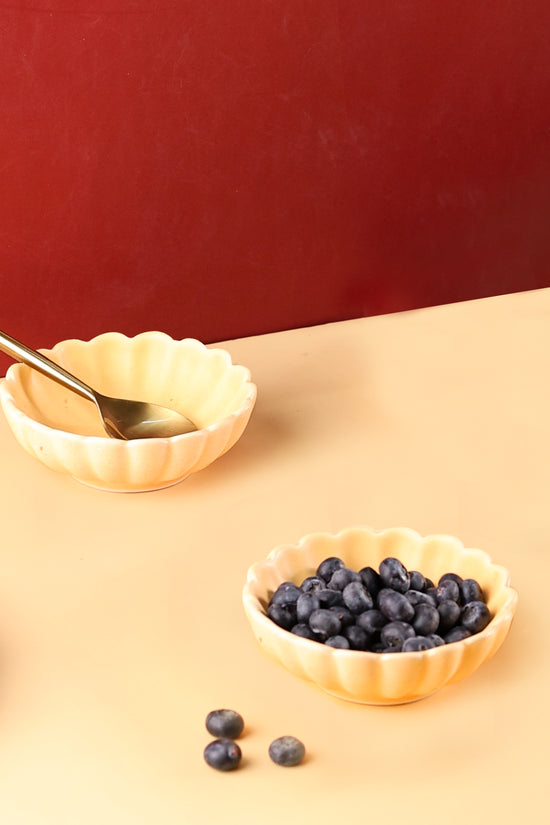 Genda phool ice cream bowl with berries