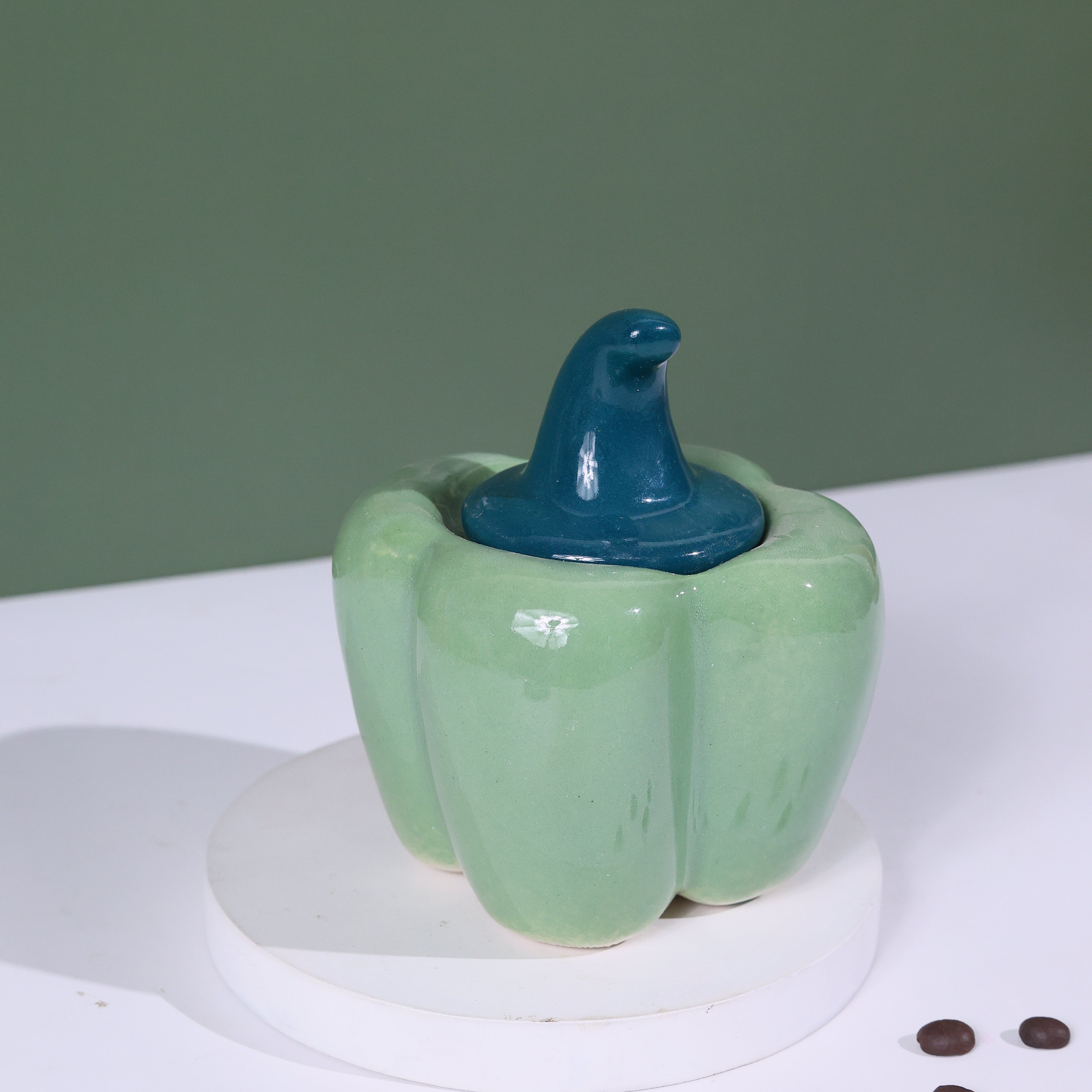 Bell Pepper Jar - Green made by ceramic
