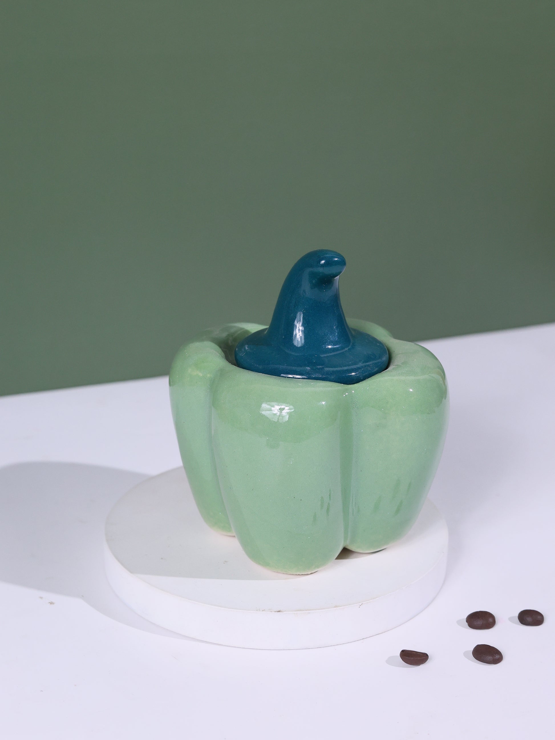 Bell Pepper Jar - Green made by ceramic