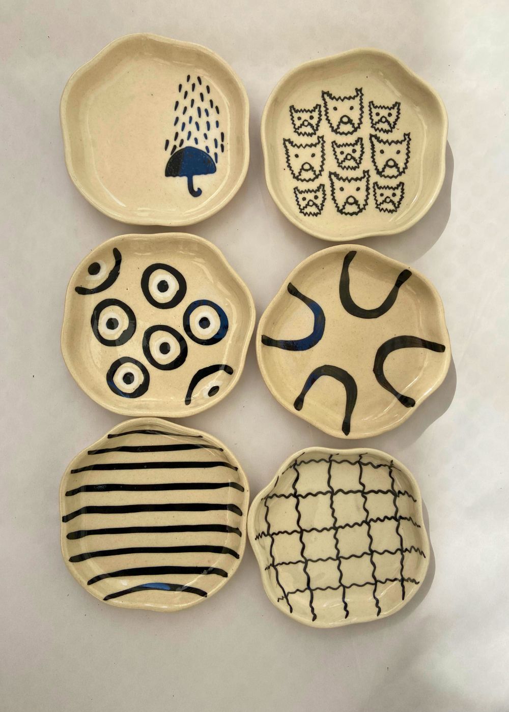 Set of 6 Tasty Treat Handmade Dessert plate (for the price of 5) with premium quality material