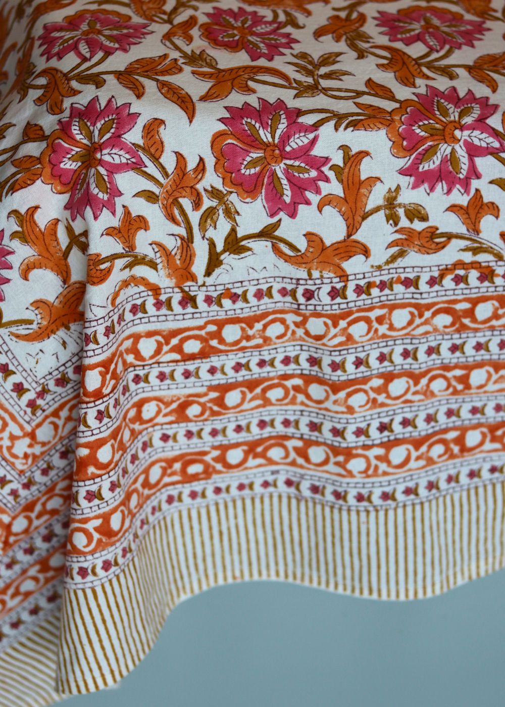 block printed bedsheet