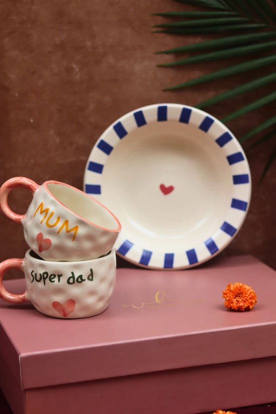 The Special Mum & Dad Luxe Gift Hamper made by ceramic