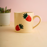 Strawberry print coffee mug 