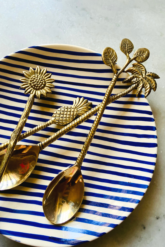 golden cutlery made by brass