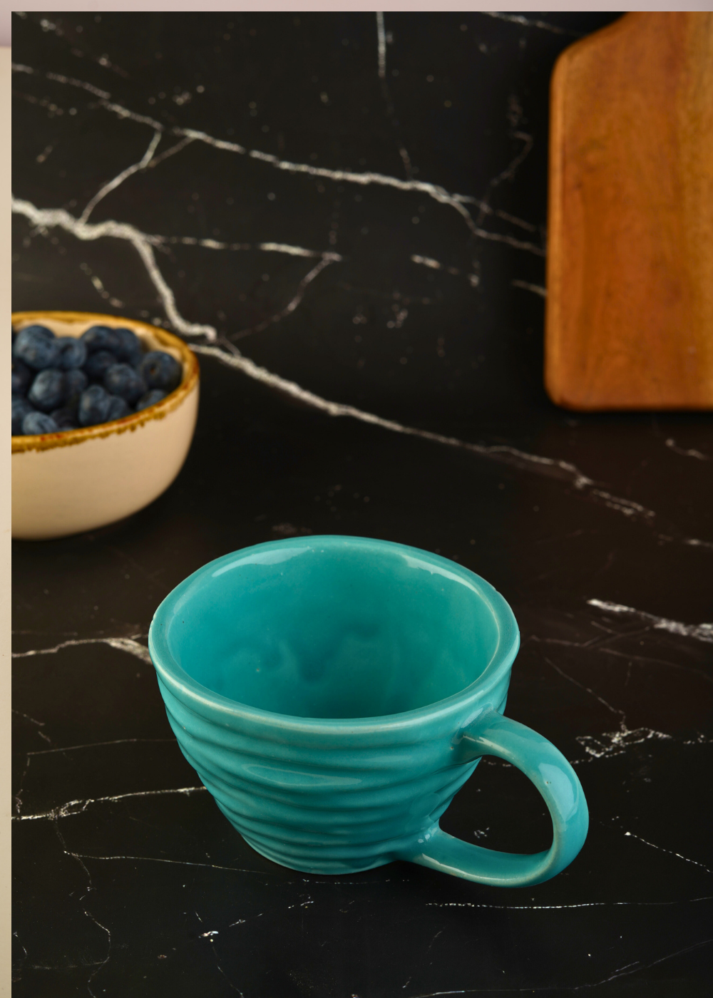 Ceramic sky blue coffee mug