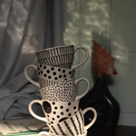 handmade black & white mugs set of 6 combo