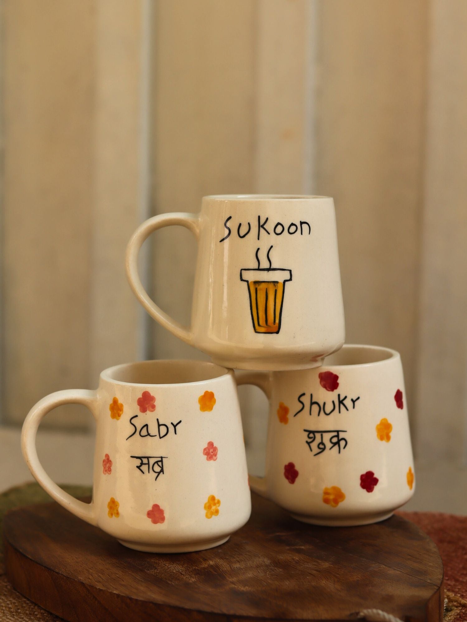 Set of 3 - Brew thoughts mugs combo with premium quality material