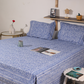 Blue Lotus Block Printed Bedsheet