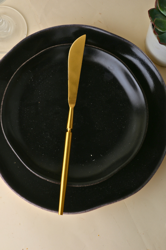 Golden brass knife