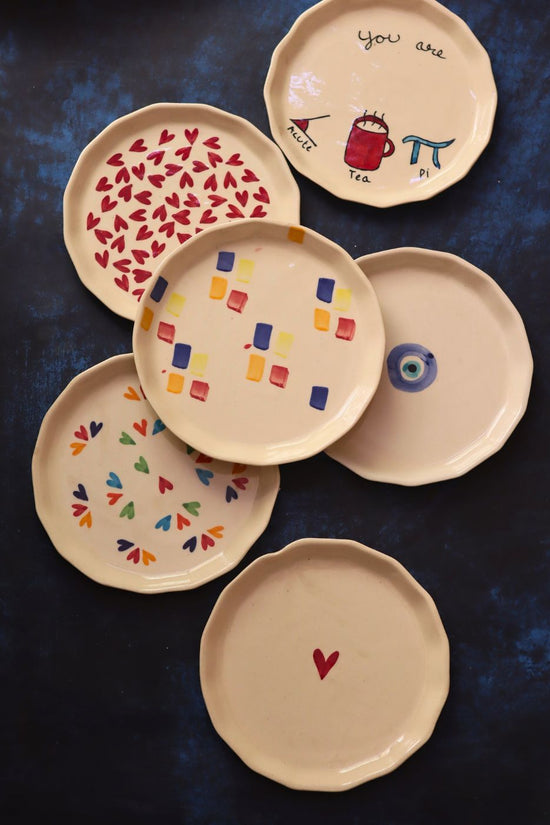 Set of 6 Love Bites Snack Plate (for the price of 5) with premium quality material