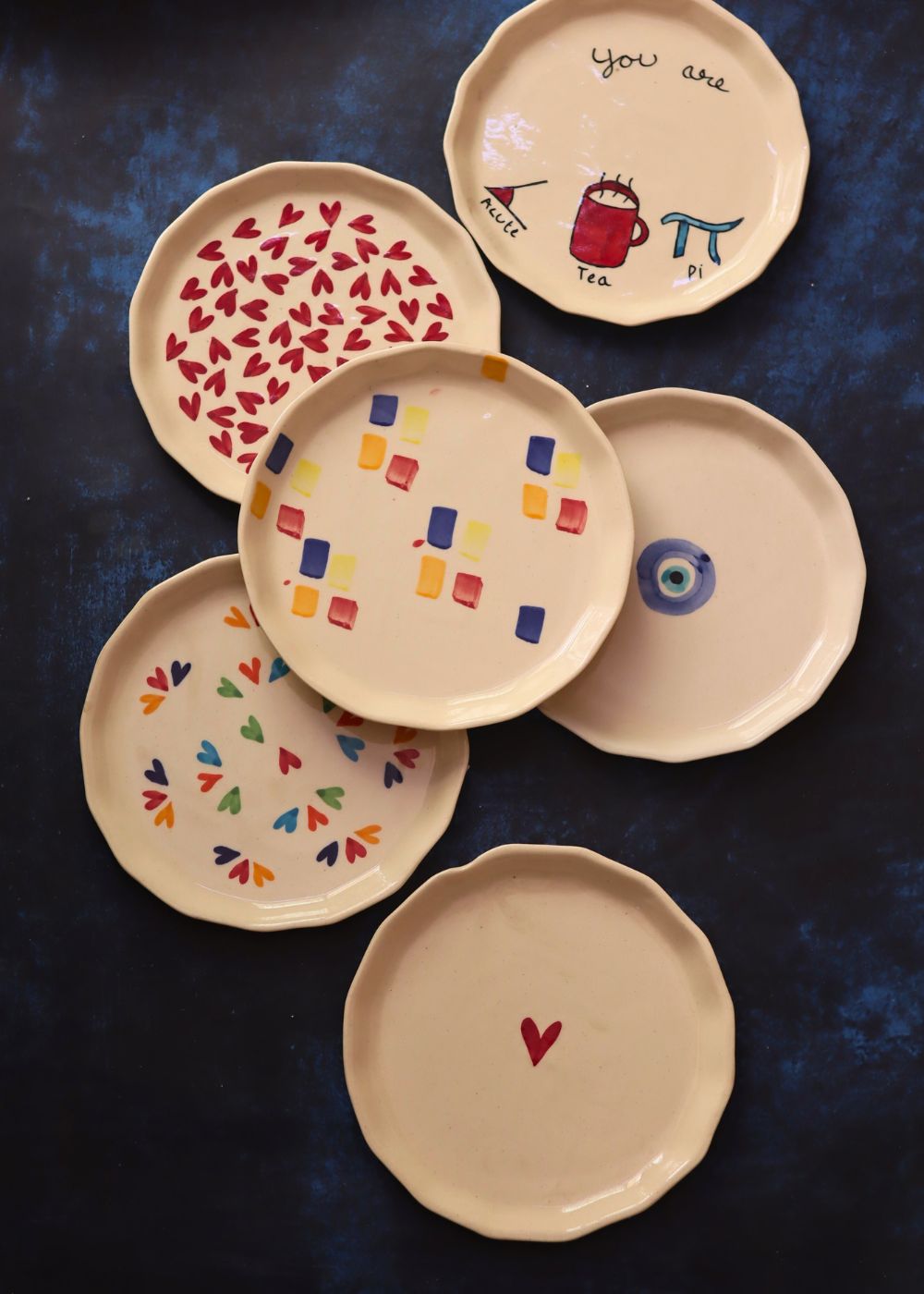 Set of 6 Love Bites Snack Plate (for the price of 5) with premium quality material