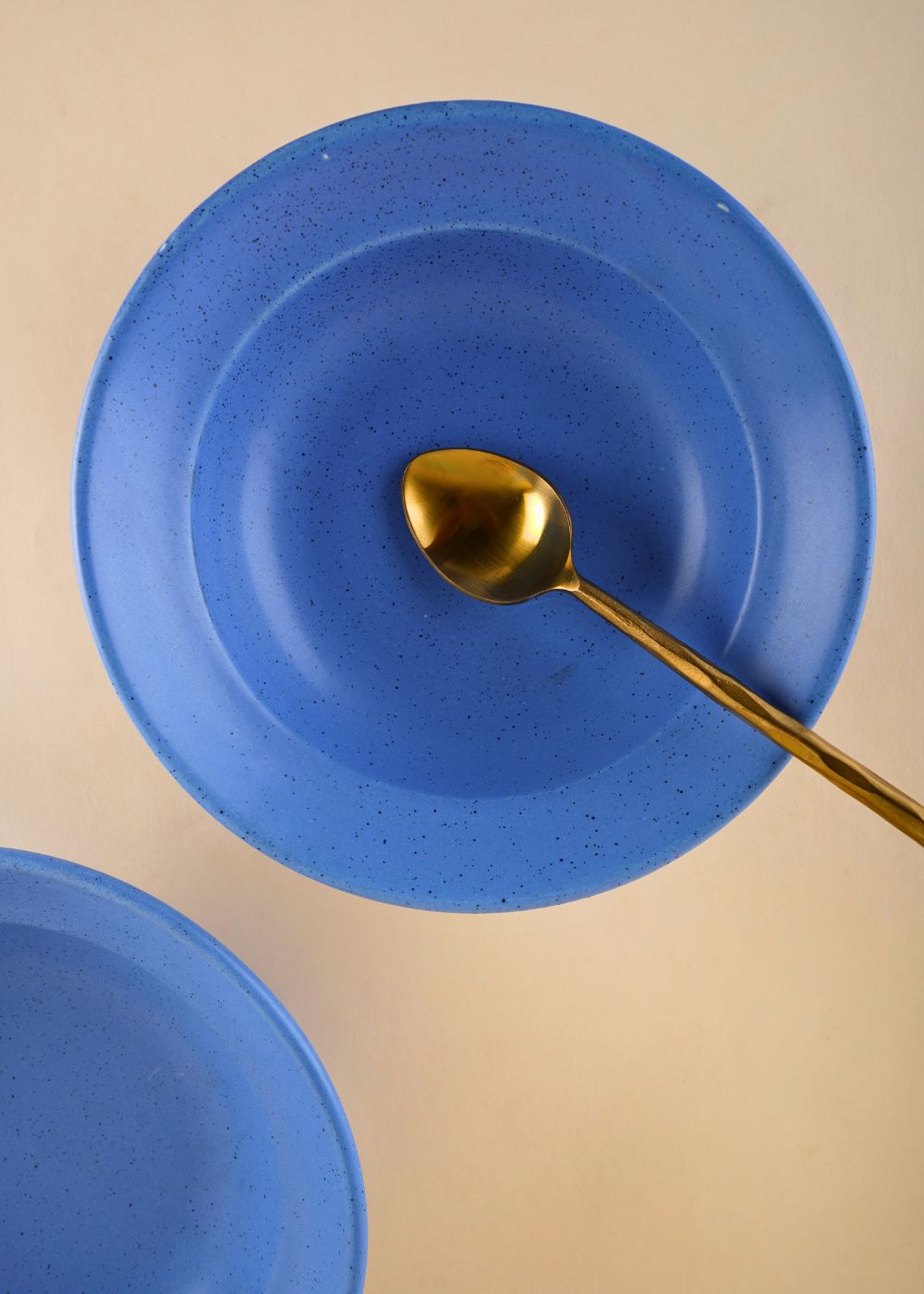 pasta plate with blue color