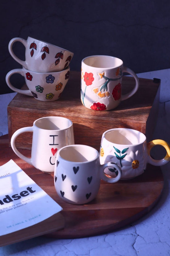 Set of 6, for the price of 5 essential mugs handmade in india