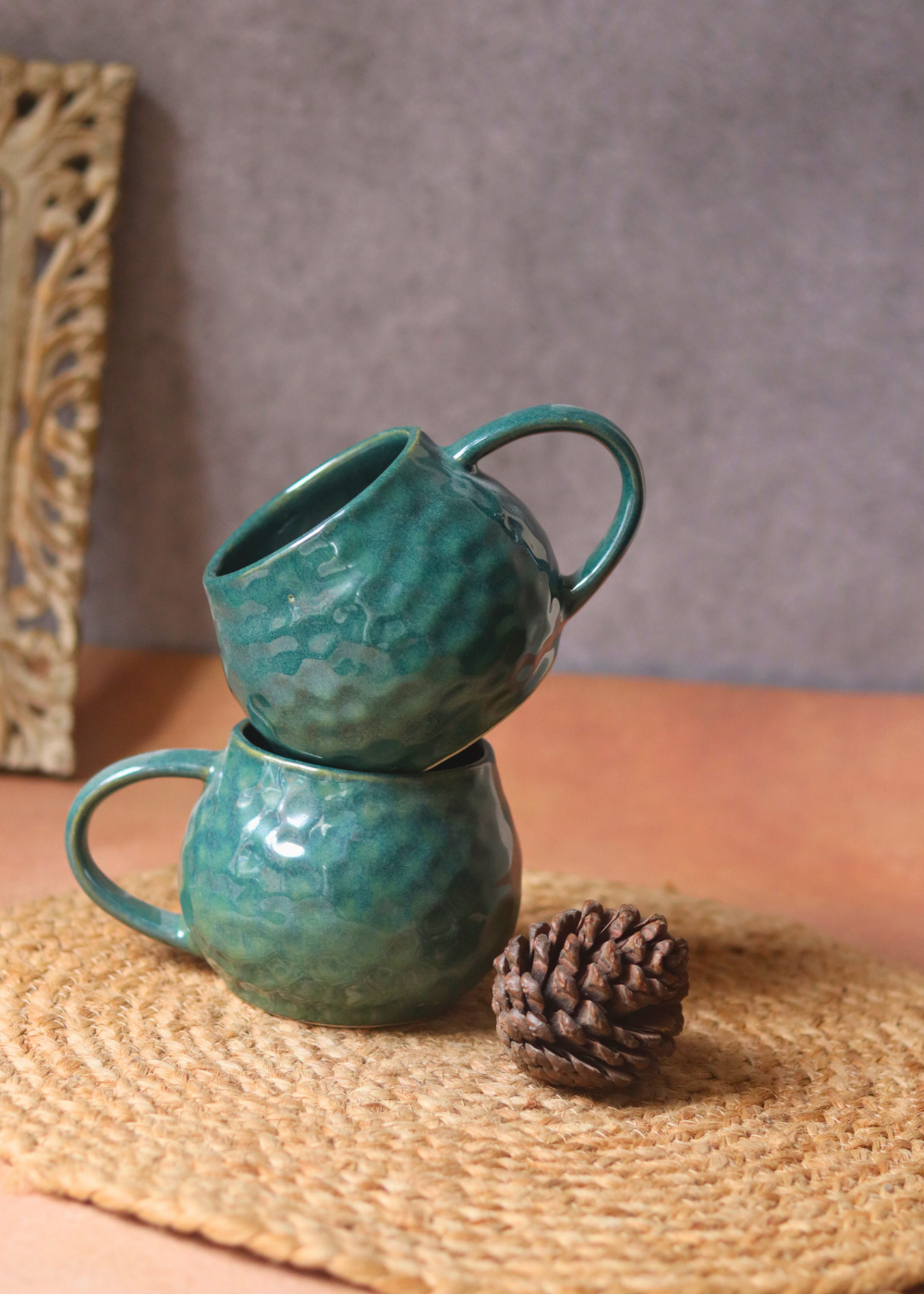 Two handmade coffee mugs 