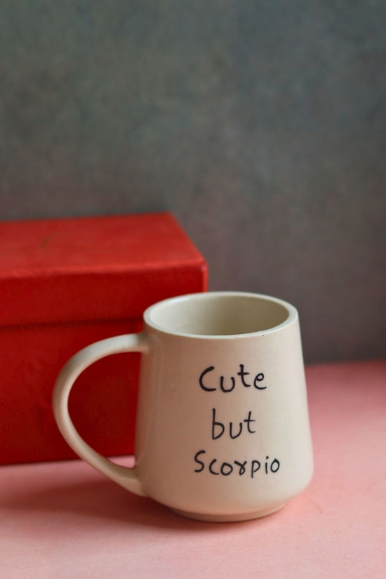 cute but scorpio mug with a luxury gift box 