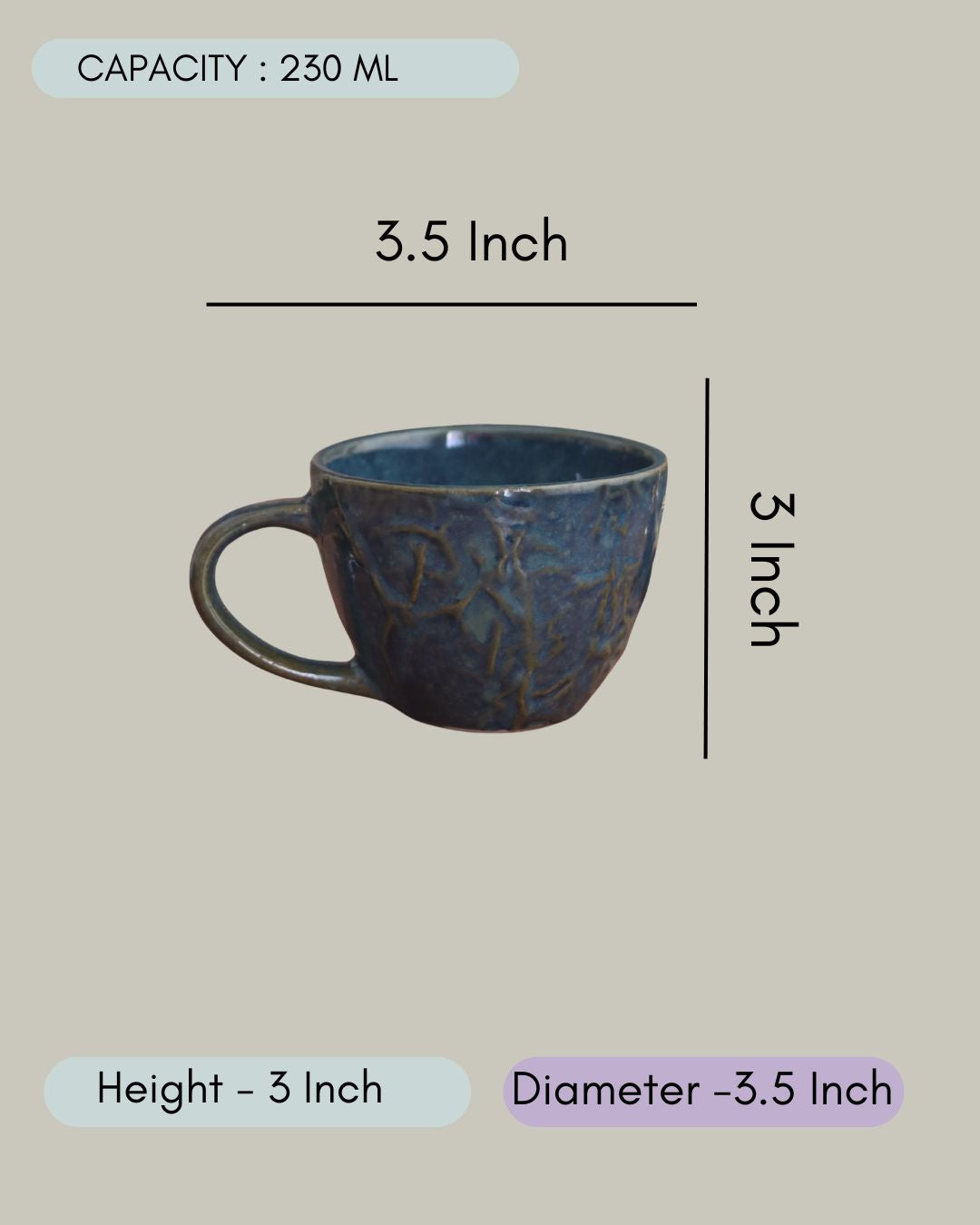 Blue Textured Mug