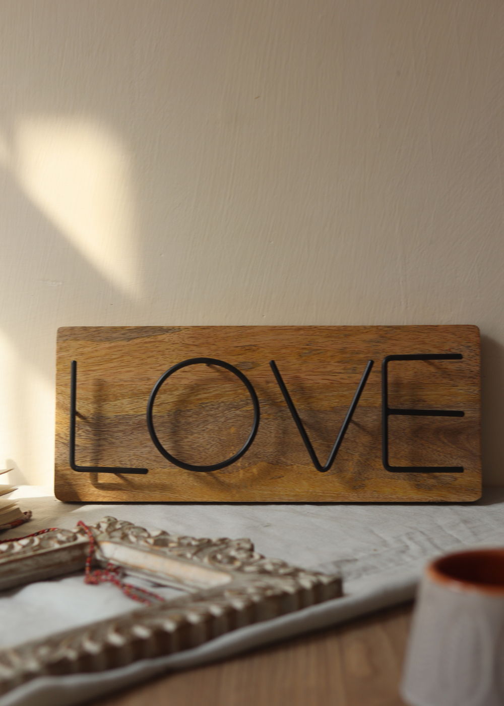 LOVE board wood & metal 