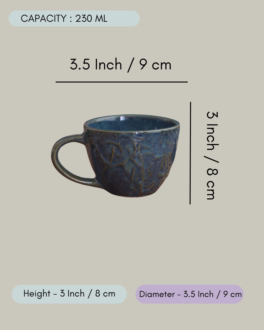 Blue Textured Mug