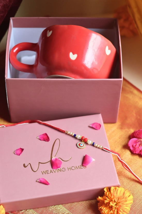 Cupid mug Rakhi Gift Box made by ceramic