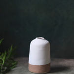 White & Sanded Bud Vase - Tall