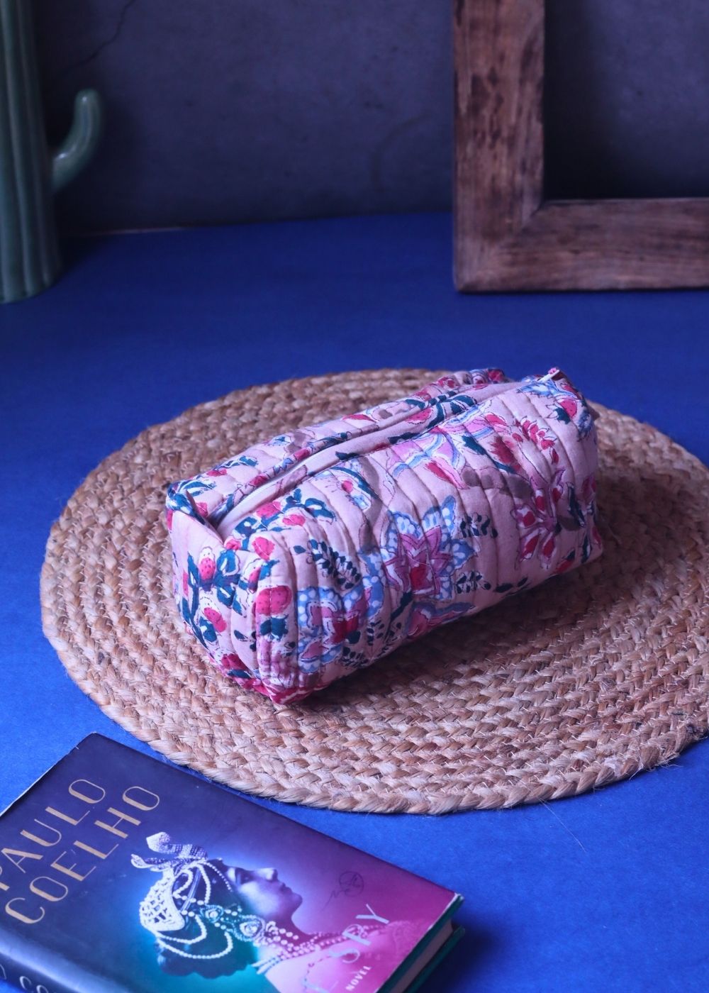 Floral Plush Toiletry Bag - Small made by cotton