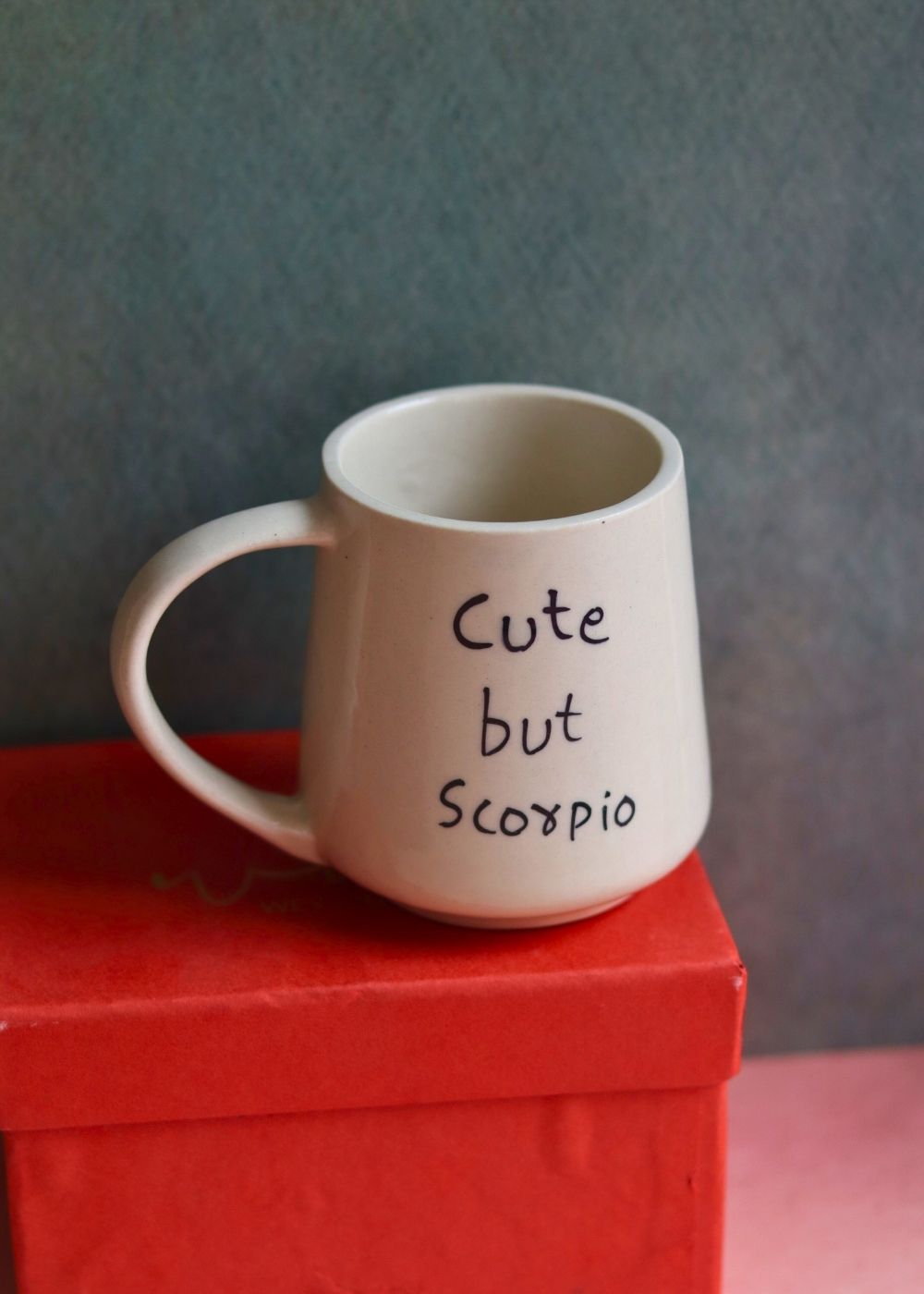 cute but scorpio mug in a gift box made by ceramic 