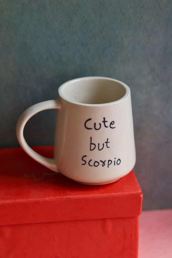 cute but scorpio mug in a gift box made by ceramic 