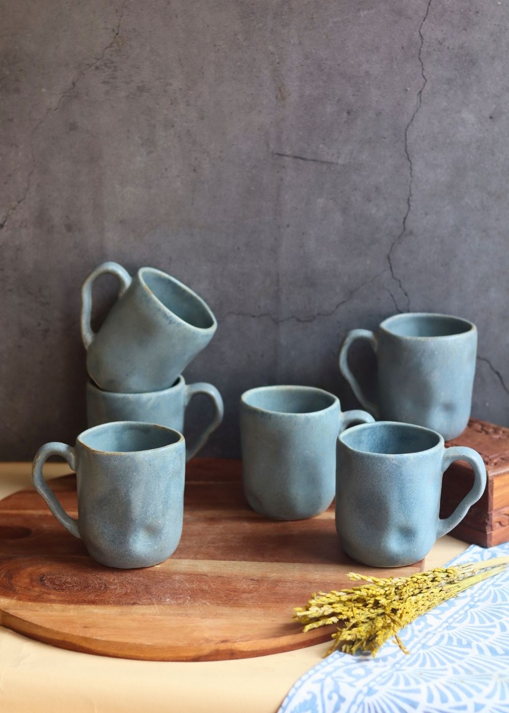 Earthy Wavy Mug - Set of 6 Made By ceramic