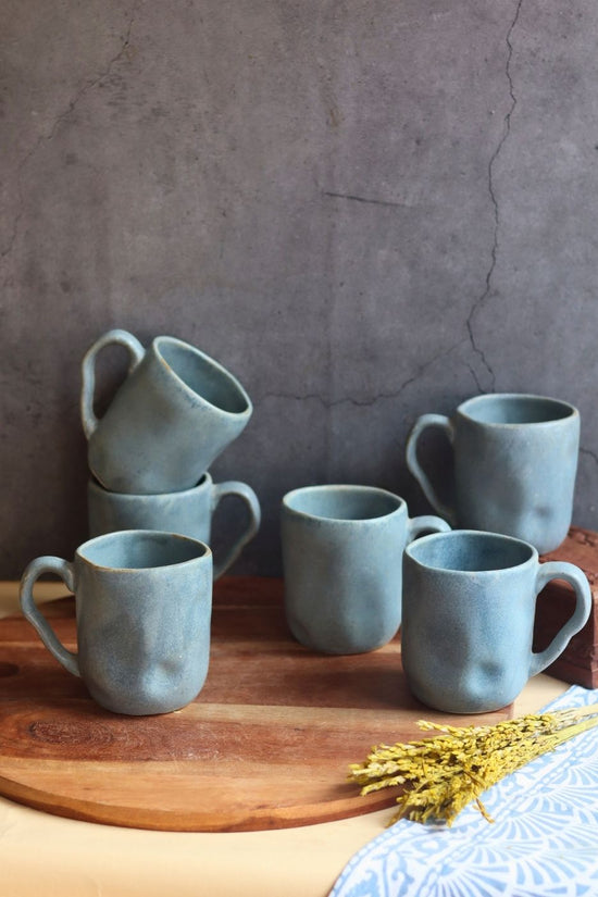 Earthy Wavy Mug - Set of 6 Made By ceramic