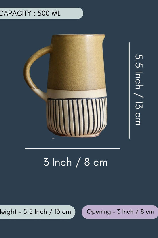 Brown Carved Jug