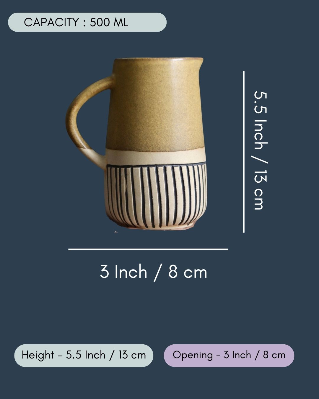 Brown Carved Jug