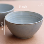 Ceramic earthy bowl height & breadth